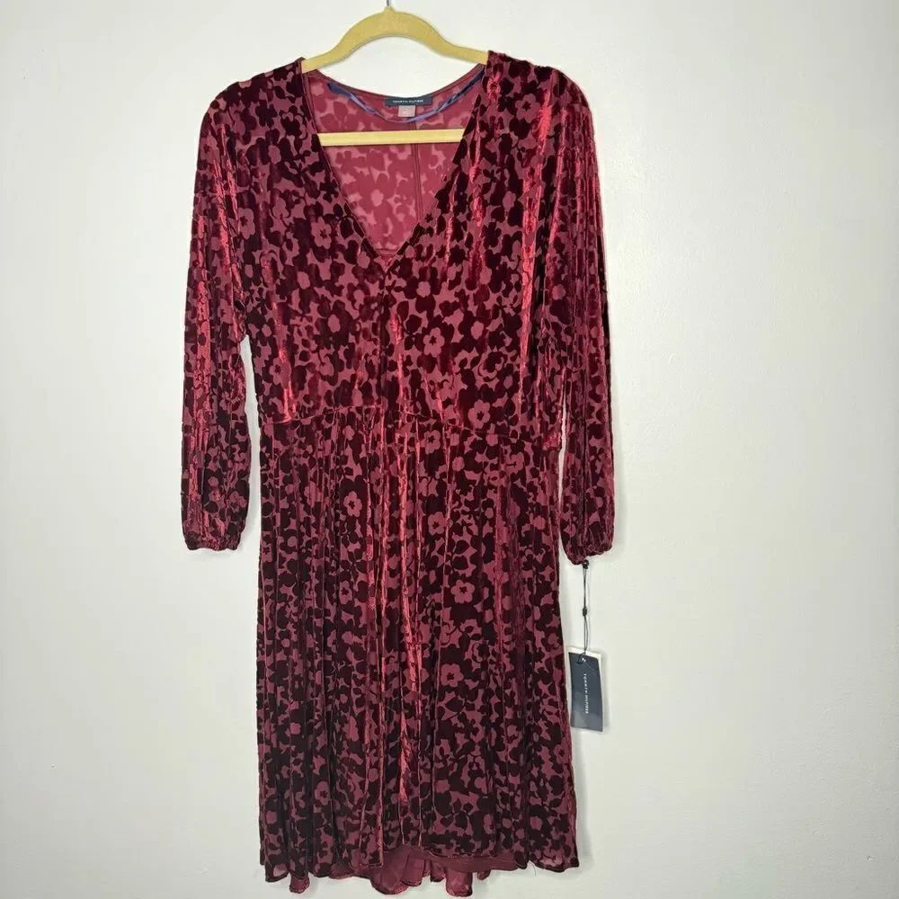 Tommy Hilfiger red velvet dress size 6